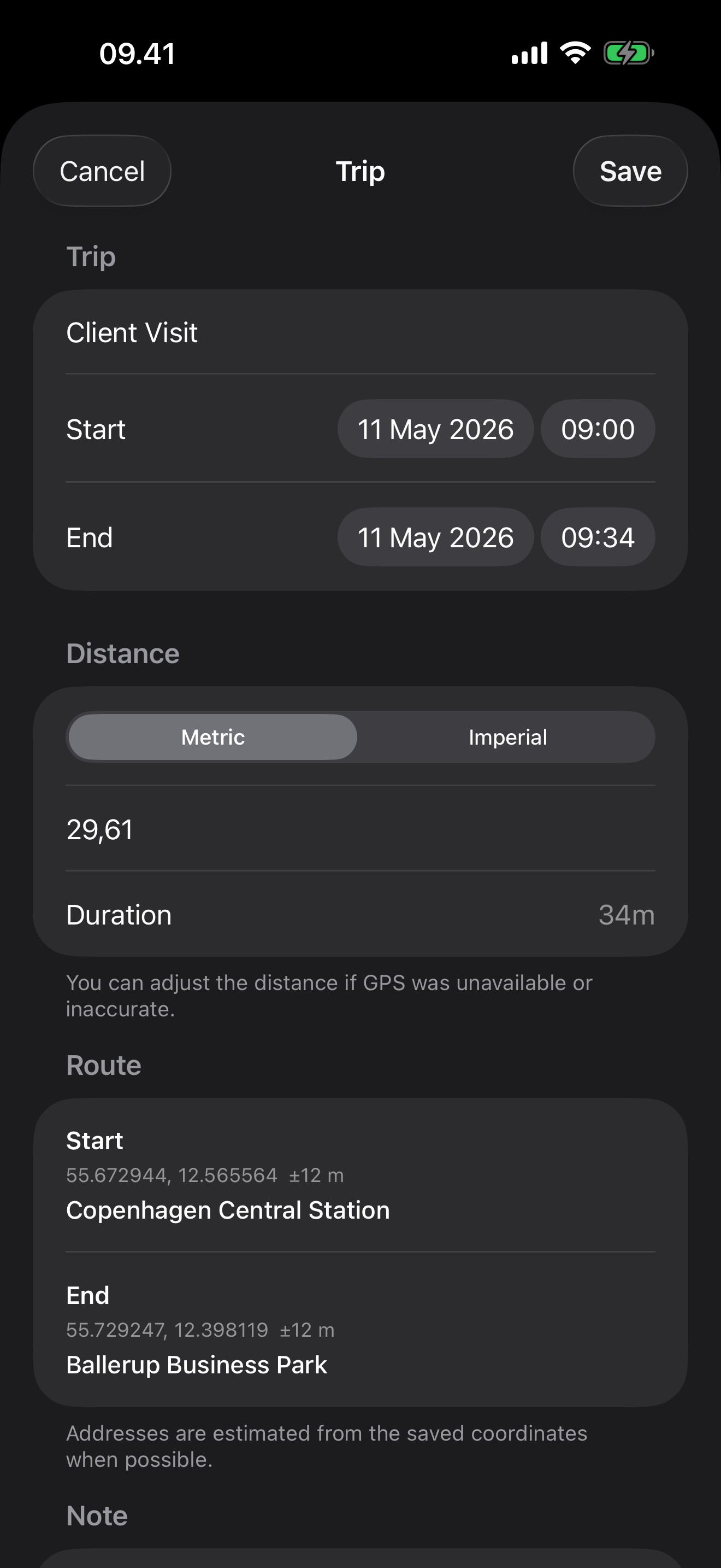 Keep the details. OnePress Miles screenshot